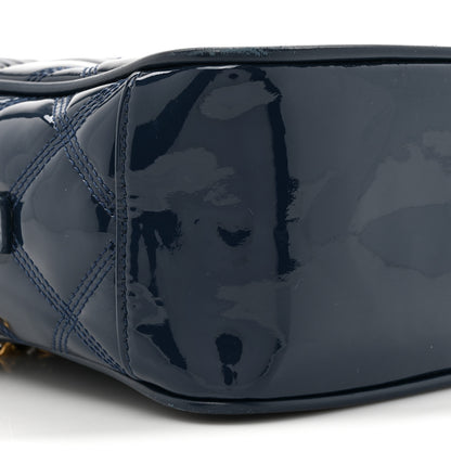 Saint Laurent Patent Quilted 80's Vanity Bag Blue 10 of 17