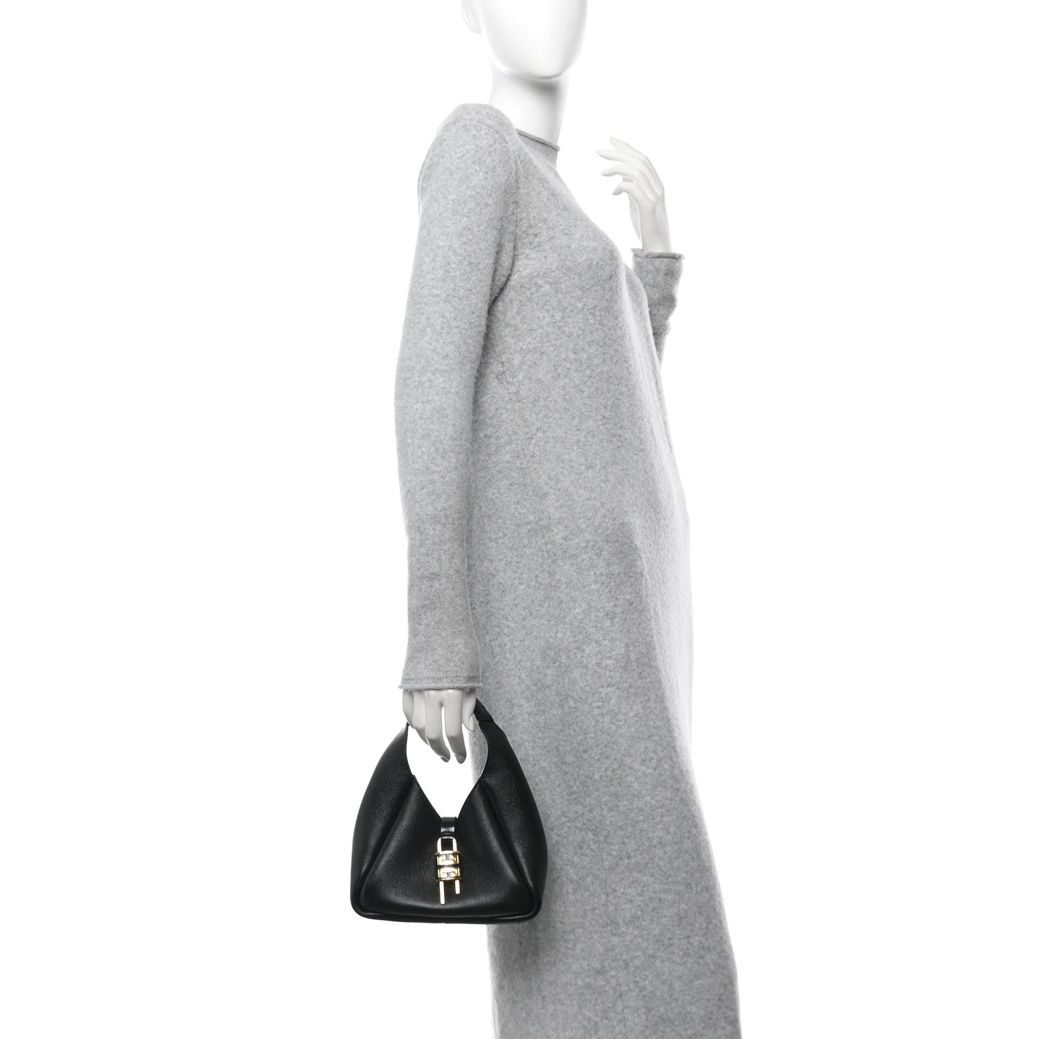 Givenchy Grained Calfskin Mini G-Lock Hobo Black 2 of 9