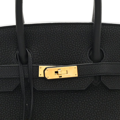 Hermes Taurillon Clemence Birkin 35 Black 8 of 11