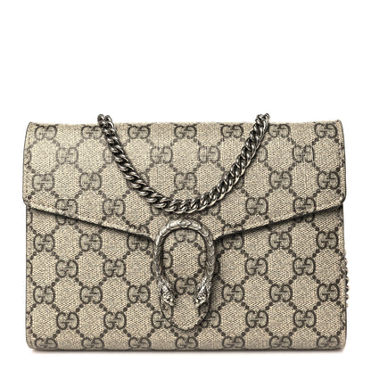 Gucci GG Supreme Monogram Mini Dionysus Chain Wallet Beige Taupe 1 of 9