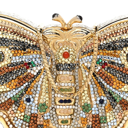 Judith Leiber Crystal Butterfly Celestrina Minaudiere Clutch Gold Multicolor 7 of 9