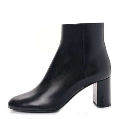 Saint Laurent Nappa Vendome Loulou Ankle Zip Boots 38.5 Black 1 of 8
