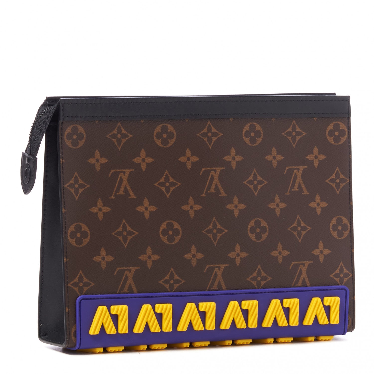 Louis Vuitton Monogram LV Rubber Pochette Voyage MM 2 of 7