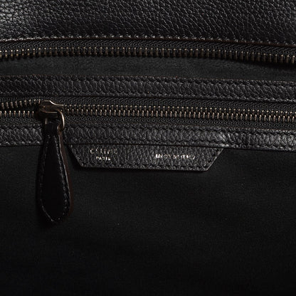 Celine Drummed Calfskin Shoulder Luggage Black 6 of 8