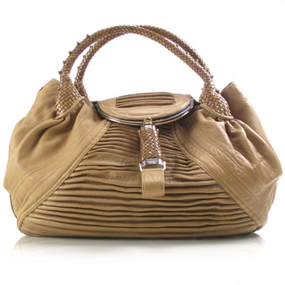 Fendi Nappa Pleated Spy Bone 1 of 11