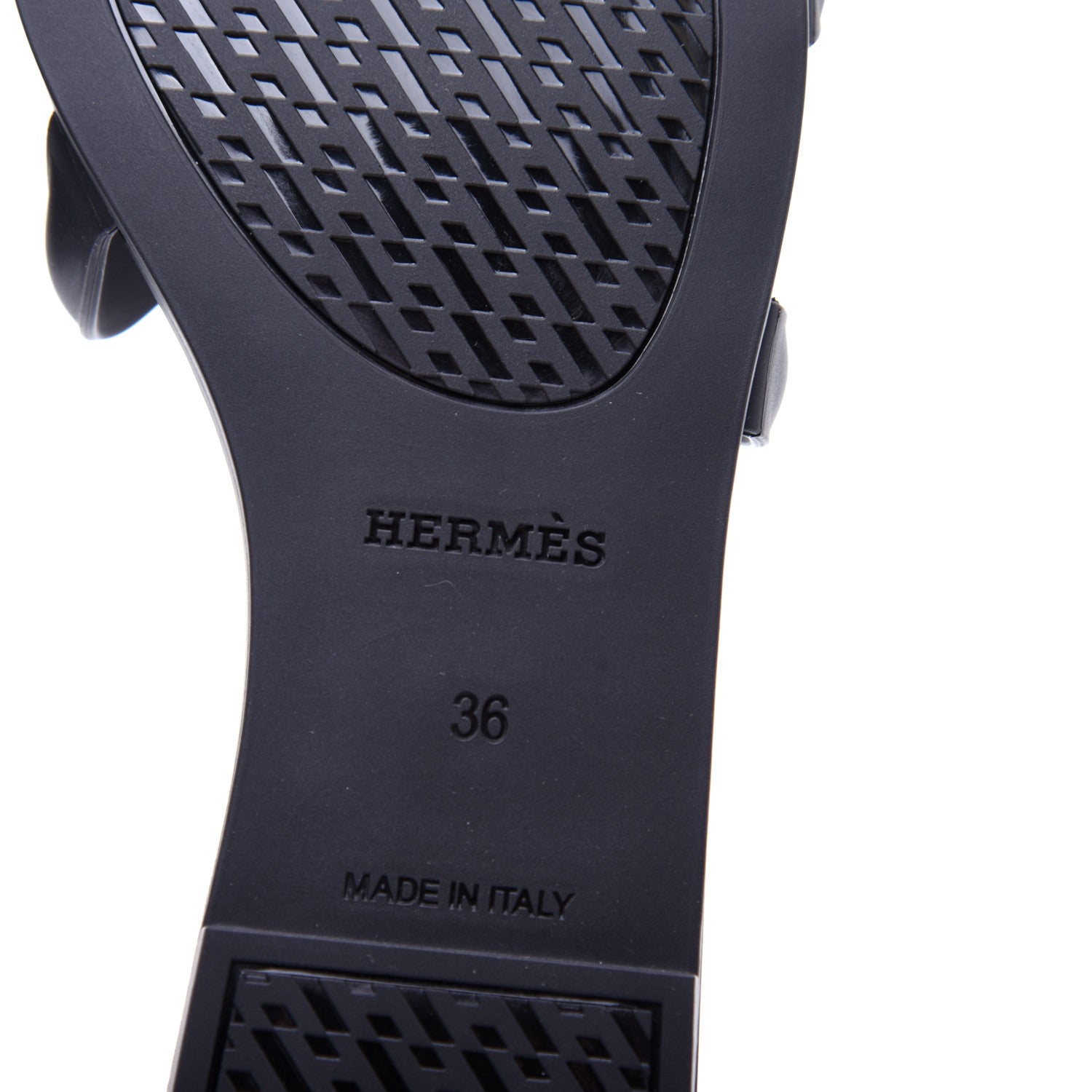Hermes Rubber Aloha Sandals 36 Black 9 of 10