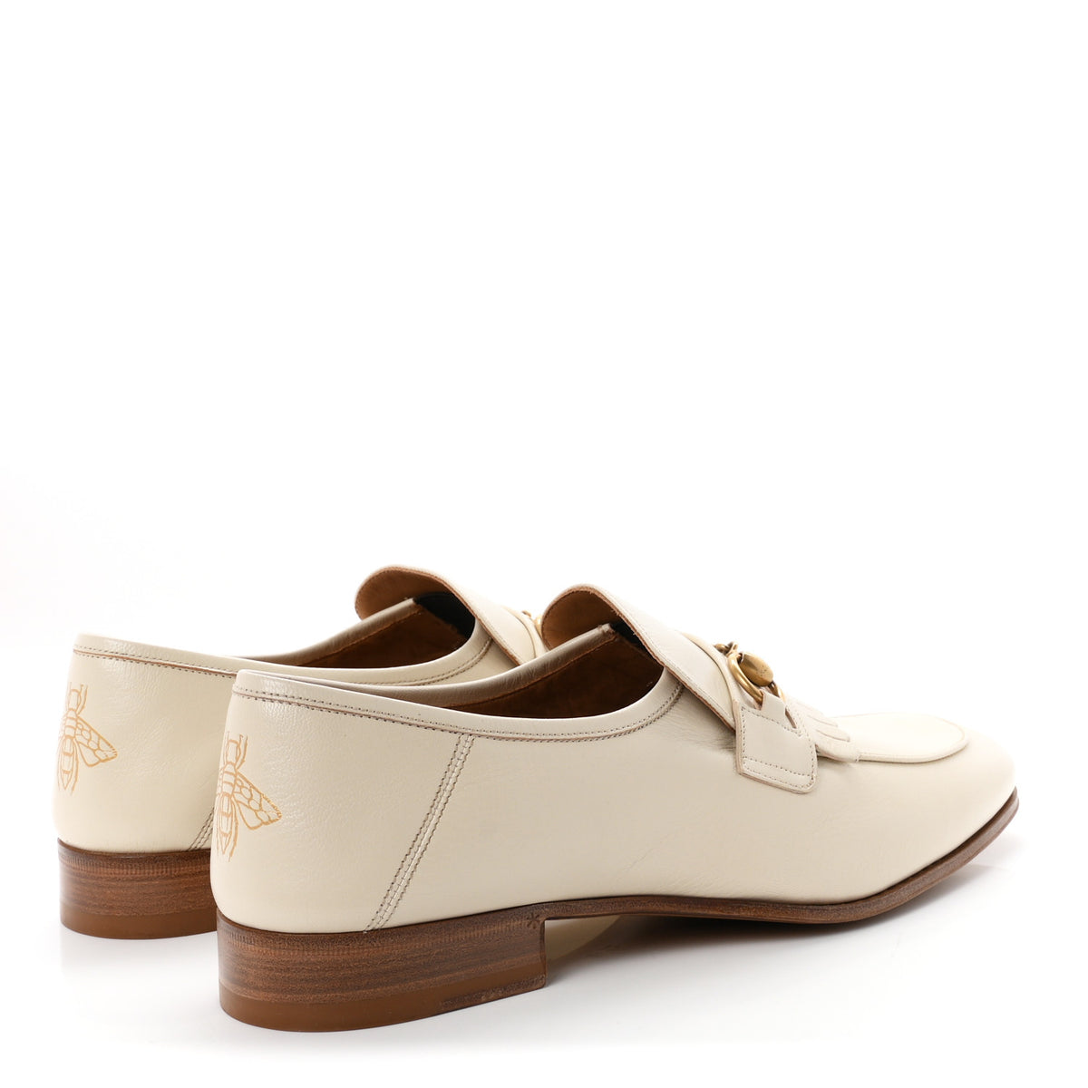 Calfskin Horsebit Fringe Mens Jordaan Loafers 10.5 Ivory