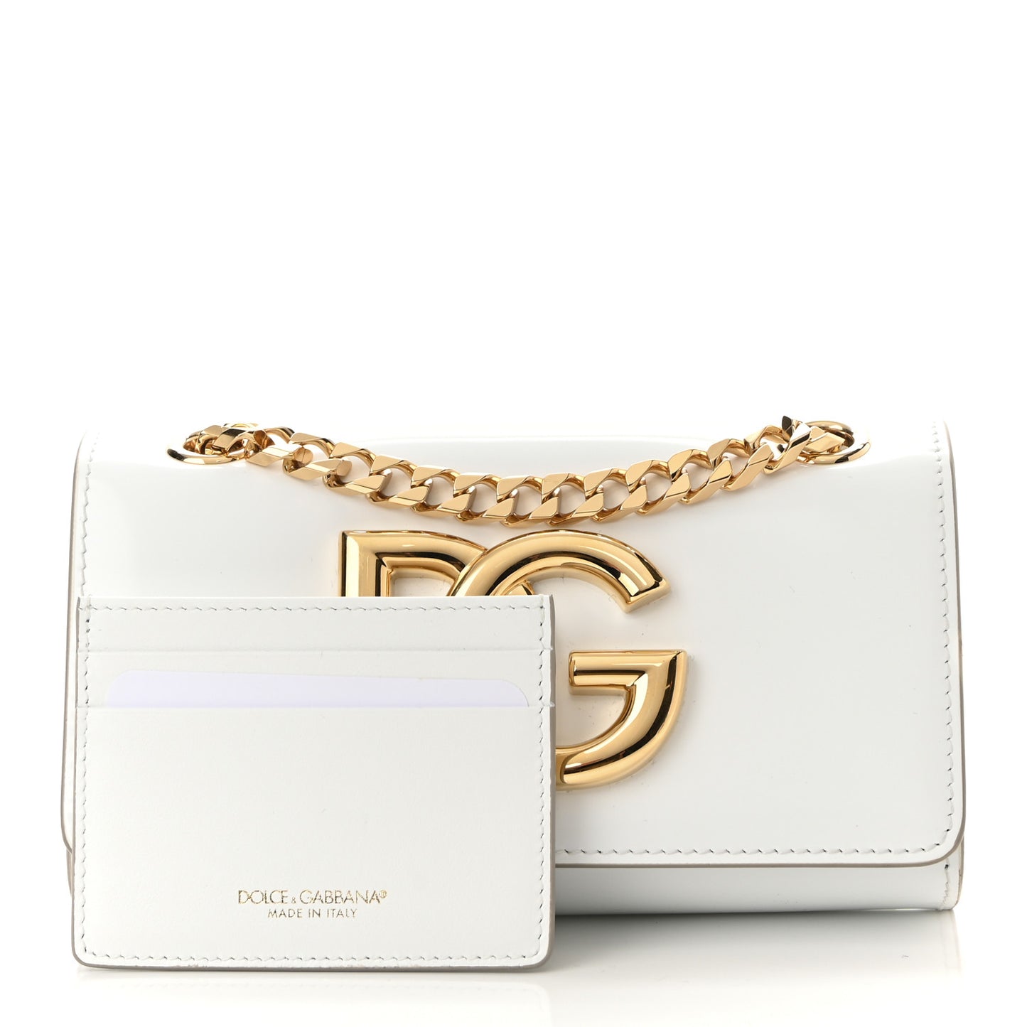 Patent DG Girls Phone Shoulder Bag Blanco