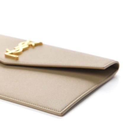Saint Laurent Grain De Poudre Uptown Pouch Dark Beige 7 of 10