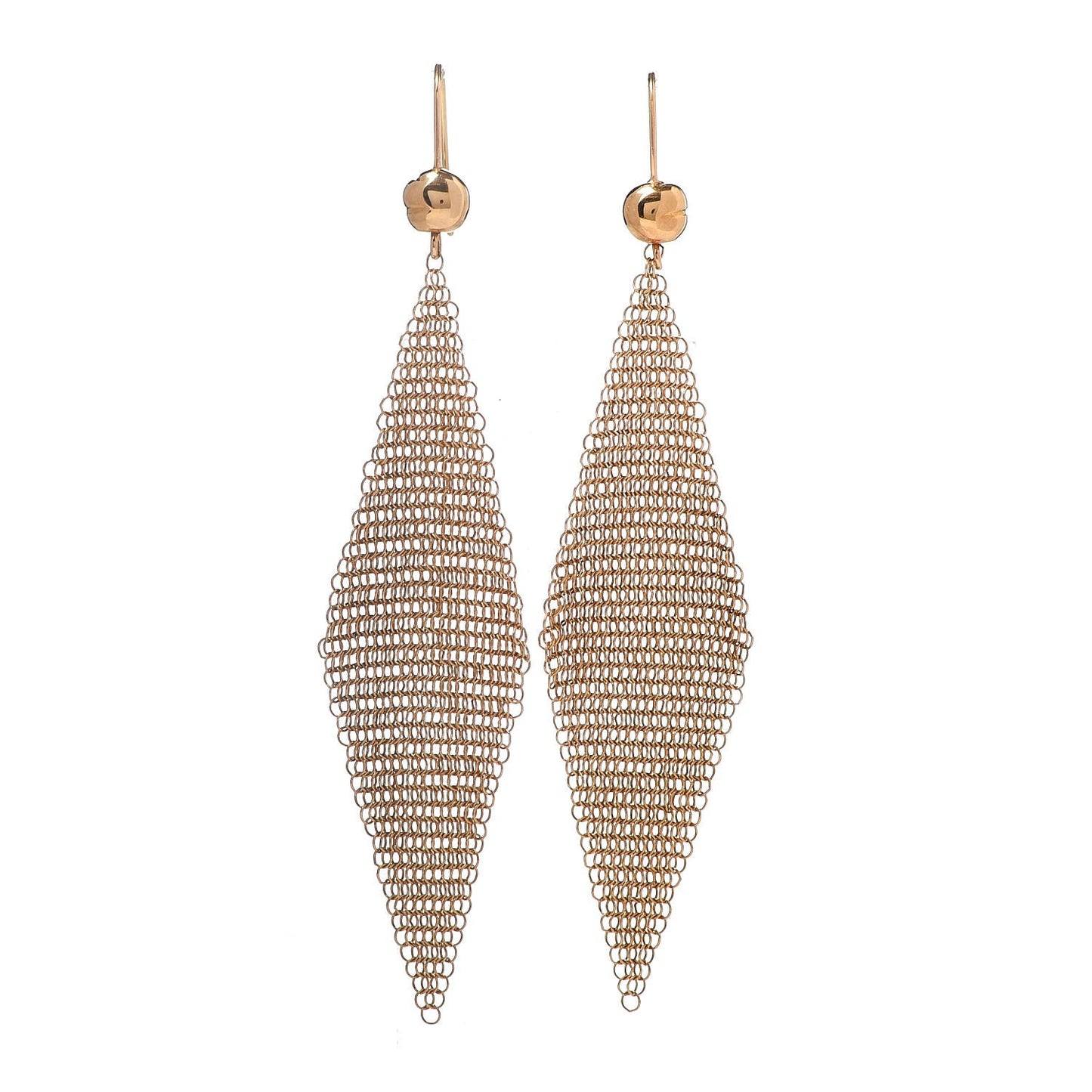 18K Yellow Gold Small Elsa Peretti Mesh Earrings