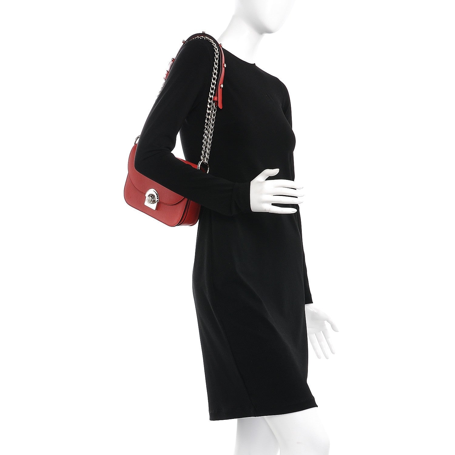 Prada Glace Calfskin Arcade Crossbody Bag Lacca 3 of 7