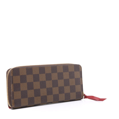 Louis Vuitton Damier Ebene Clemence Wallet Cherry 2 of 10