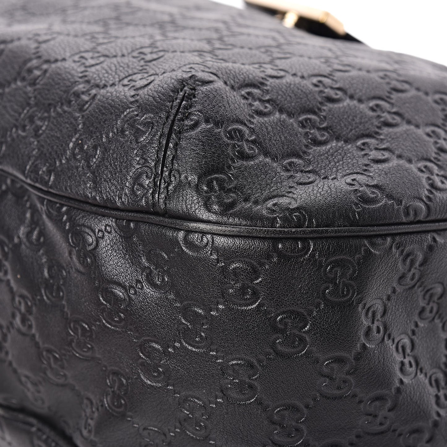 Guccissima Large New Ladies Web Hobo Black