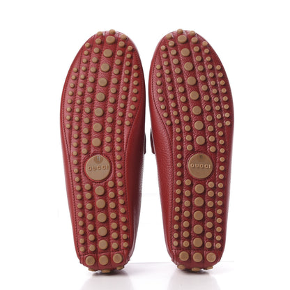 Gucci Calfskin Mens Horsebit Web Driver Loafers 11 Rosso 6 of 11