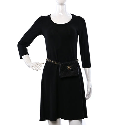 Chanel Calfskin Quilted Flap Waist Belt Bag Black 3 of 14