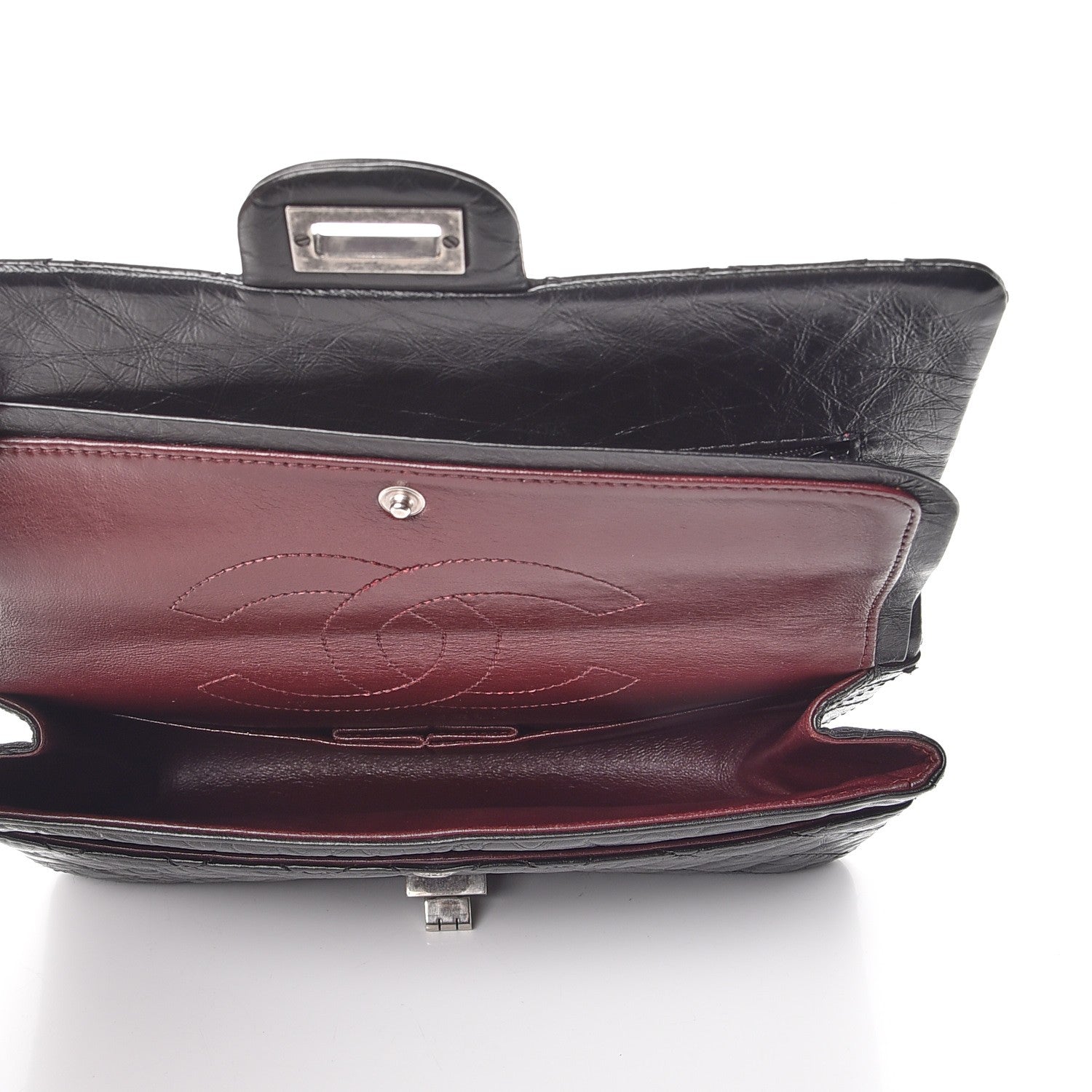 Chanel Aged Calfskin Quilted 2.55 Reissue 225 Flap Black 6 of 9