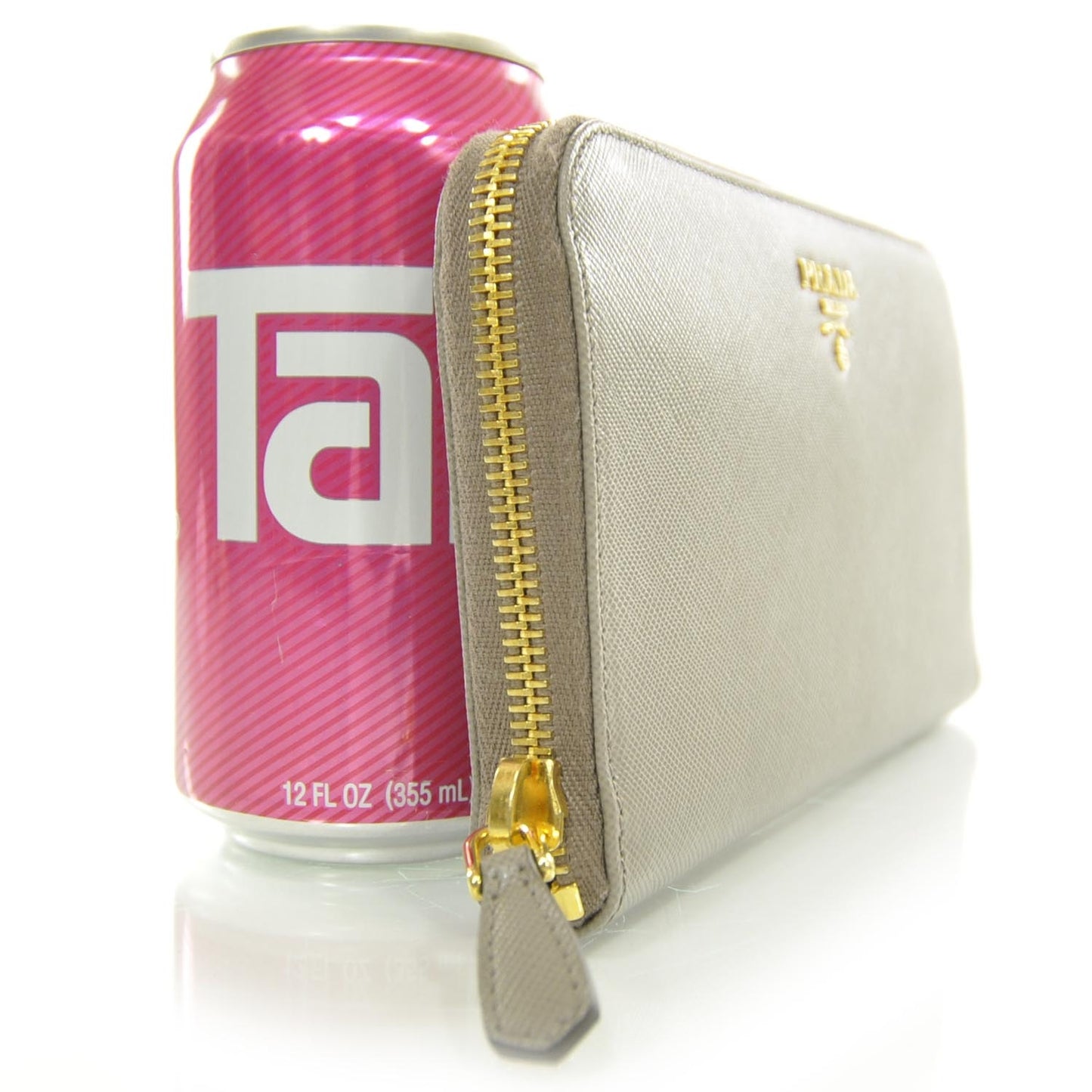 Saffiano Zip Around Wallet Argilla