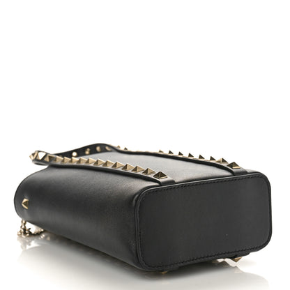 Valentino Garavani Pebbled Calfskin Rockstud North-South Crossbody Bag Black 4 of 8