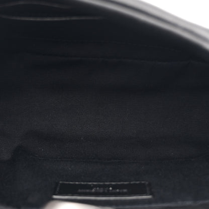 Saint Laurent Lambskin Quilted Toy Loulou Puffer Monogram Chain Satchel Black 5 of 10