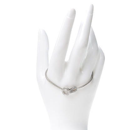 Cartier 18K White Gold Diamond Agrafe Bracelet 2 of 5