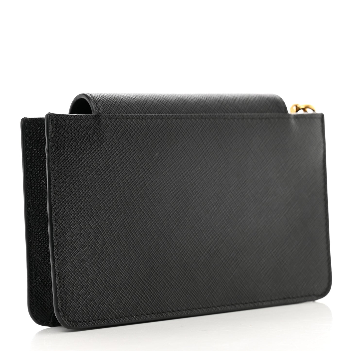 Saffiano Bow Wristlet Black