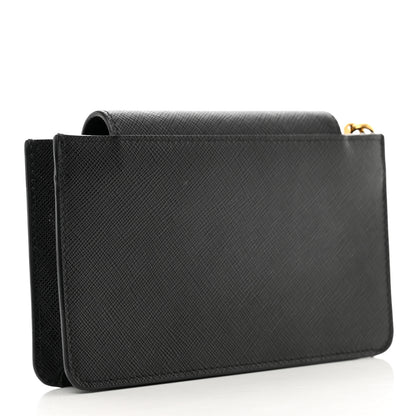 Prada Saffiano Bow Wristlet Black 3 of 6