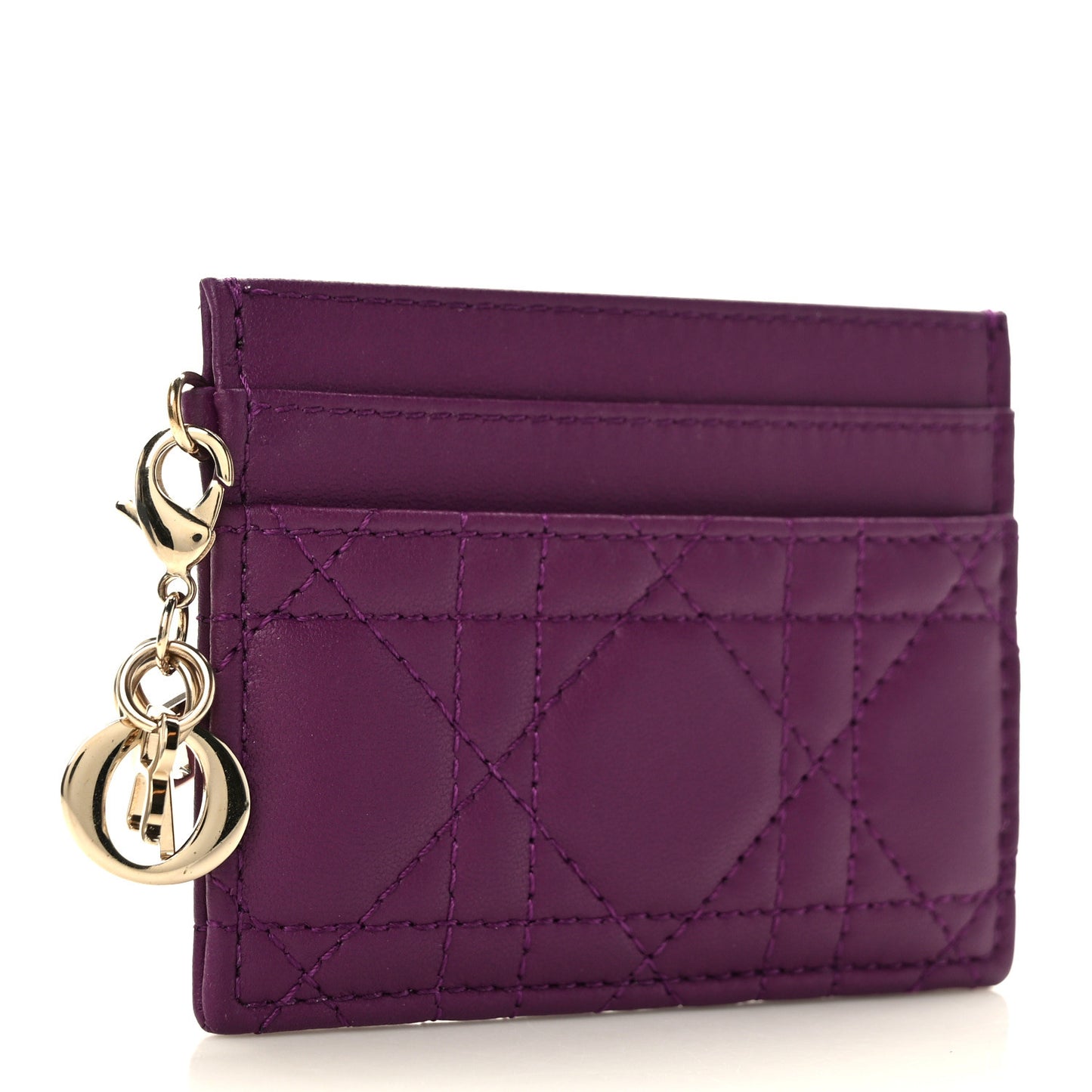 Lambskin Cannage Lady Dior Card Holder More