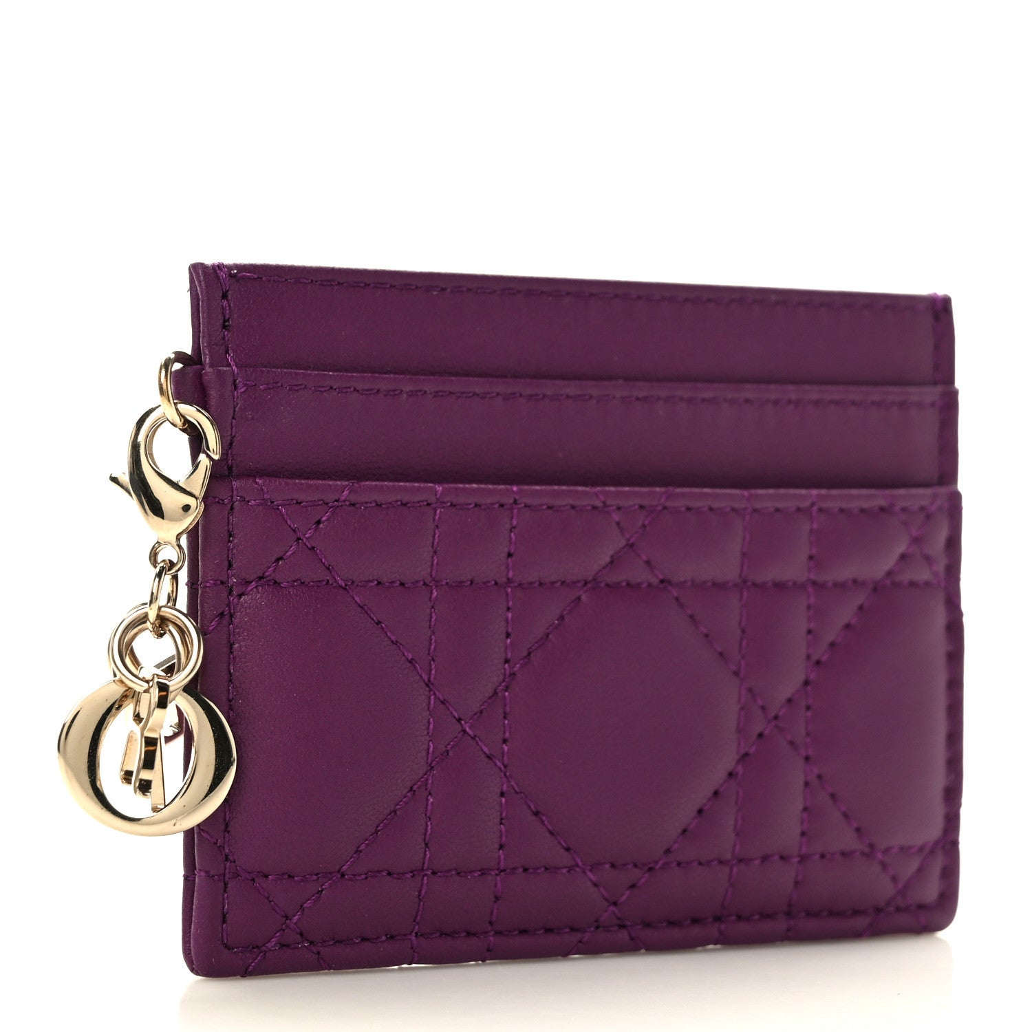 Christian Dior Lambskin Cannage Lady Dior Card Holder More 3 of 7