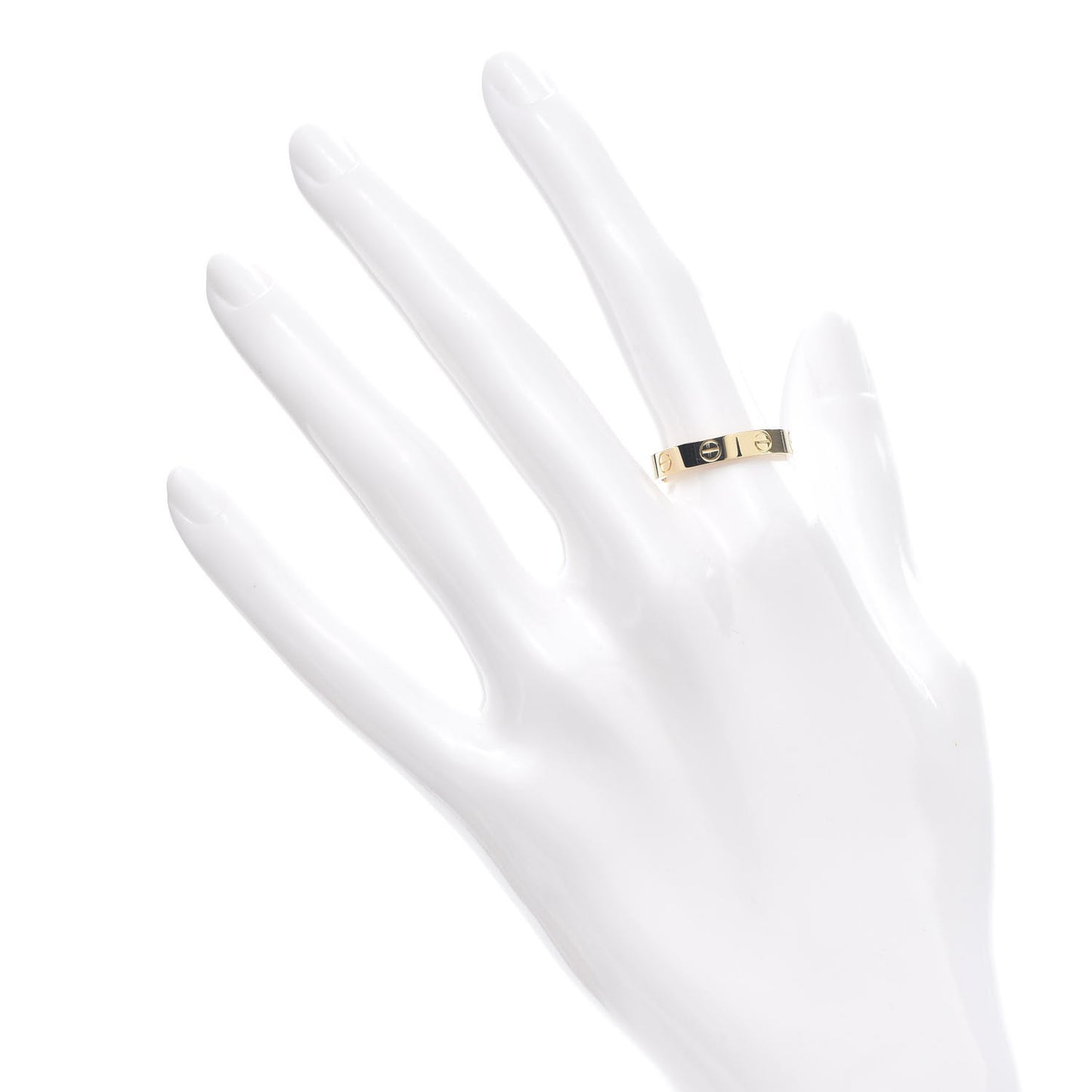 18K Yellow Gold 3.5mm LOVE Wedding Band Ring 55 7.25