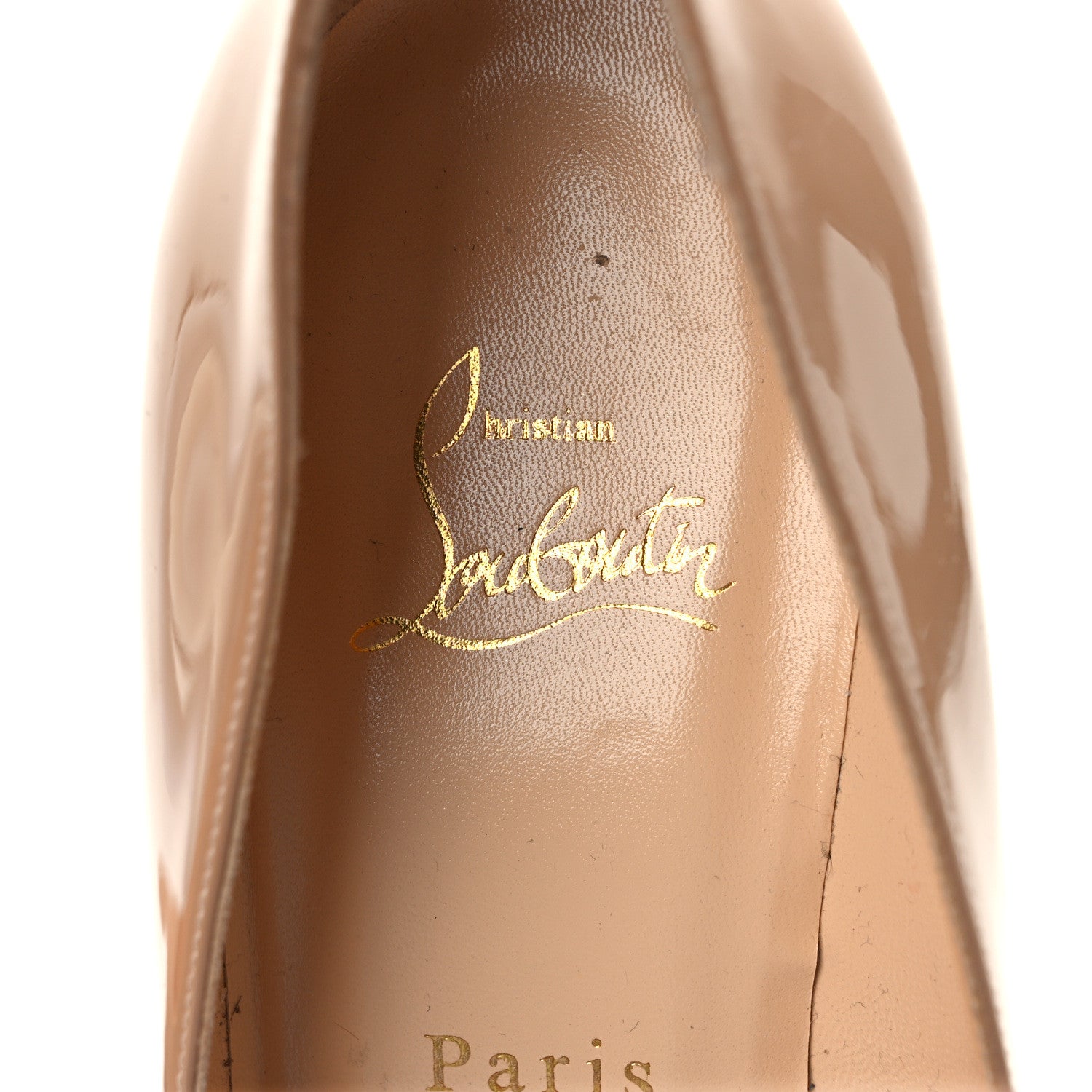 Christian Louboutin Patent Ron Ron Zeppa 80 Wedges 41 Nude 7 of 8