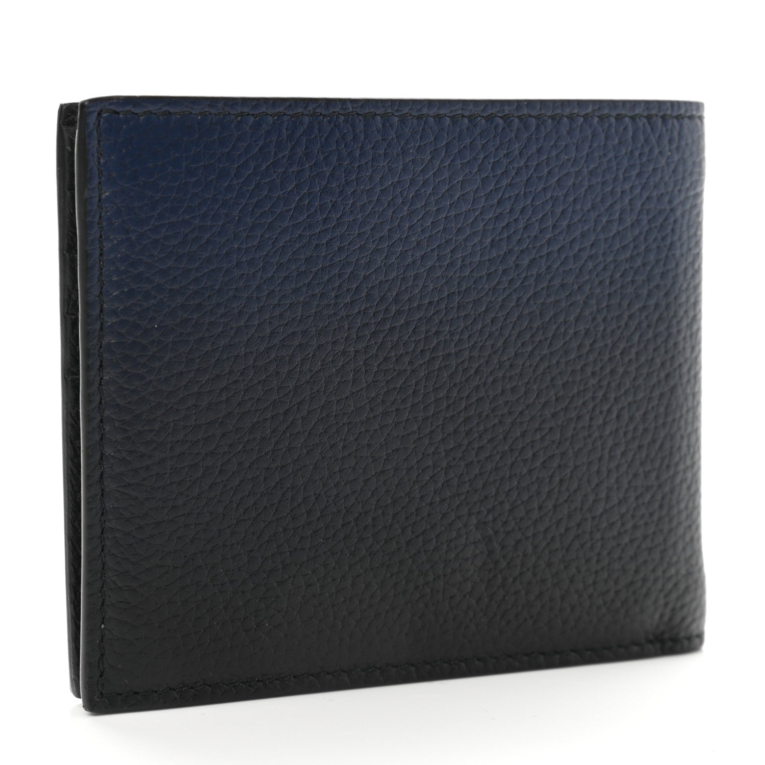 Christian Dior Grained Calfskin Wallet Blue Black 3 of 8