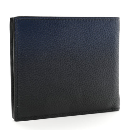 Christian Dior Grained Calfskin Wallet Blue Black 3 of 8