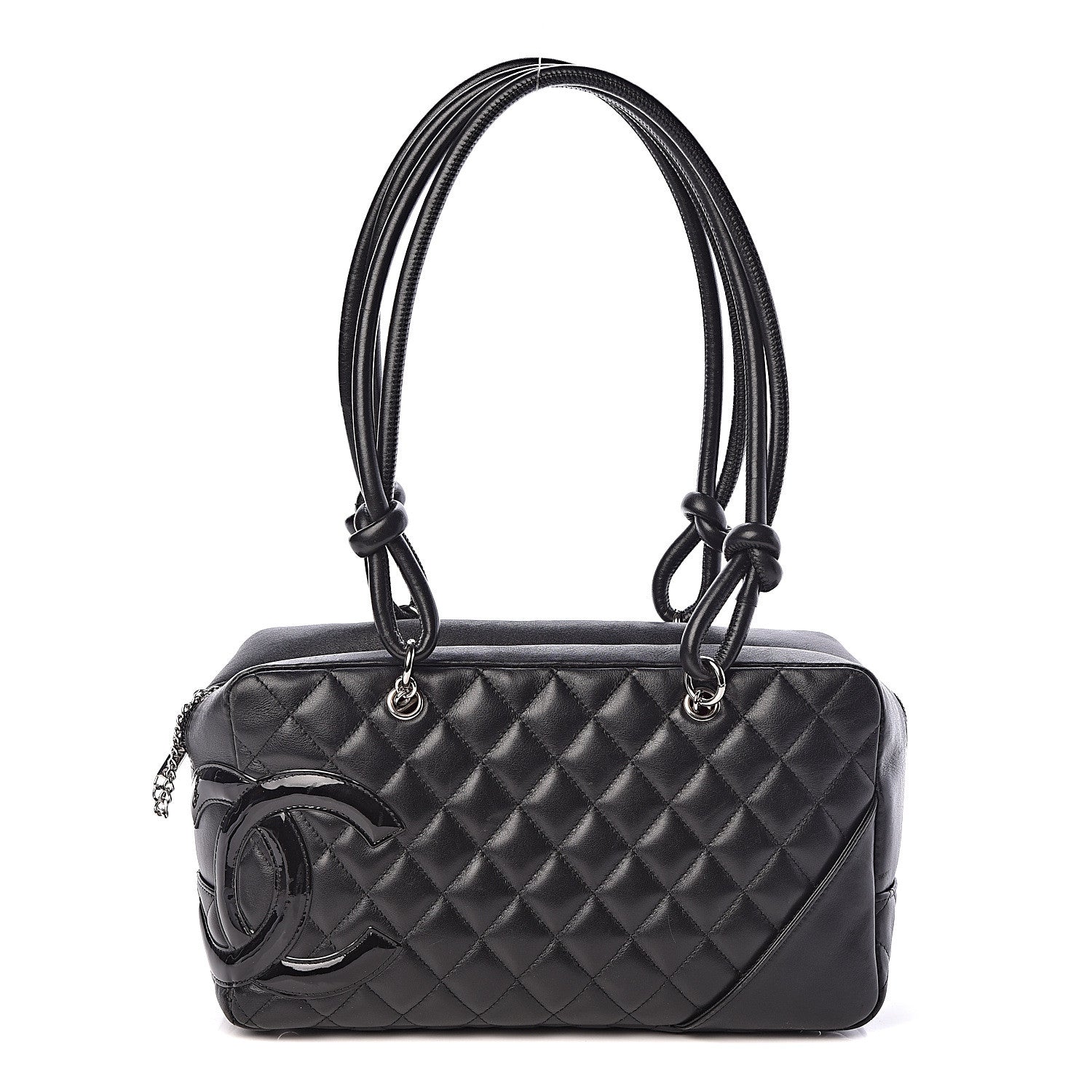 Chanel Calfskin Quilted Large Cambon Bowler Black 1 of 9