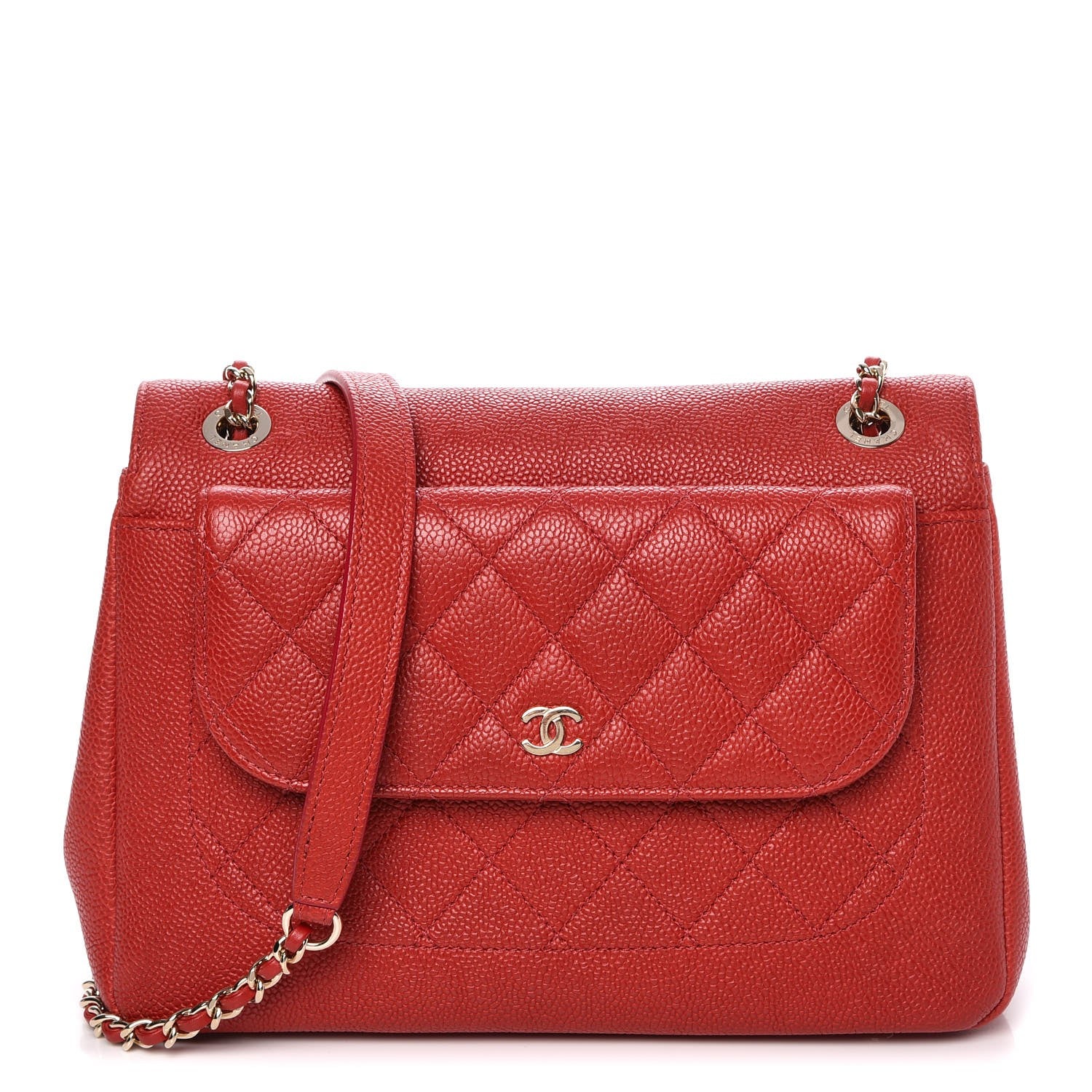 Chanel Caviar Quilted Small Flap Red 5 of 10