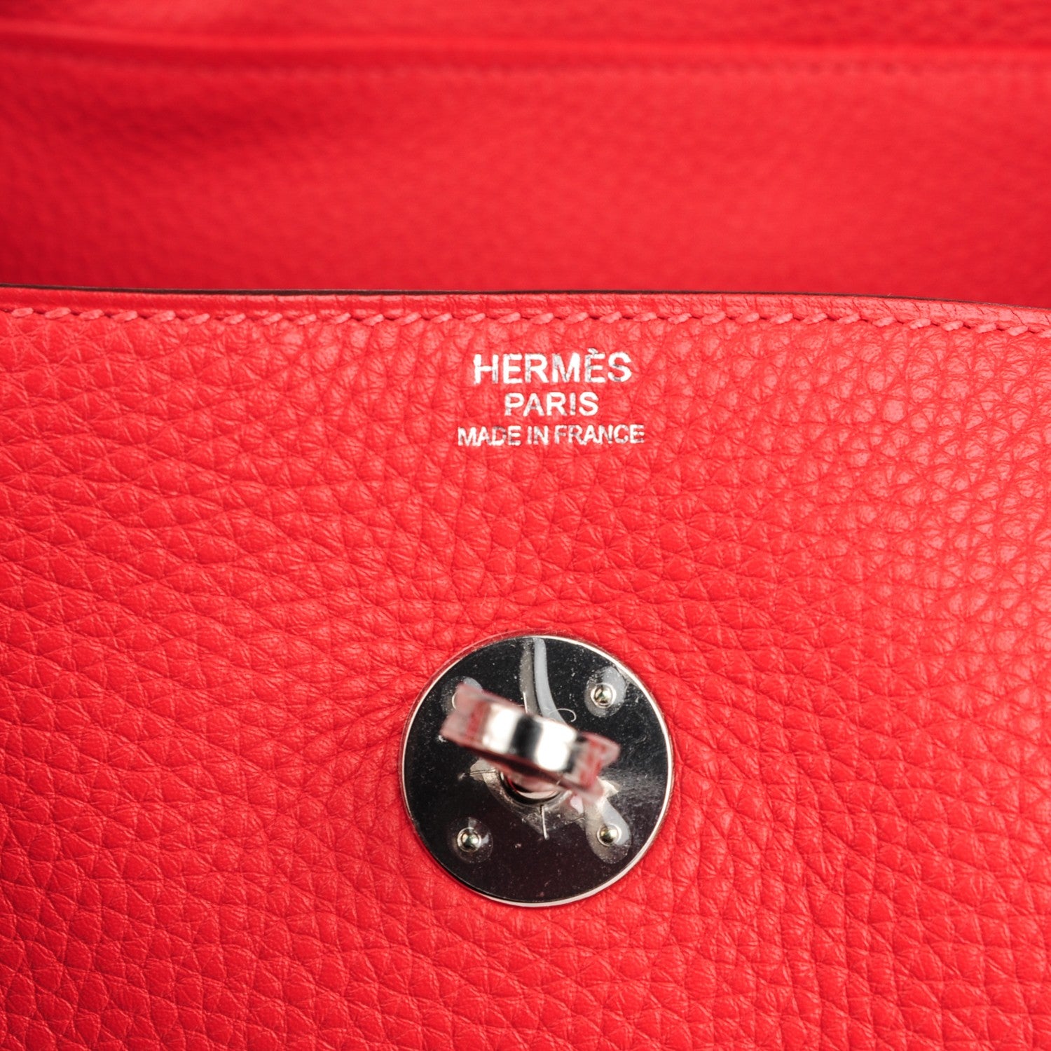 Hermes Taurillon Clemence Lindy 34 Rouge Pivoine 8 of 11