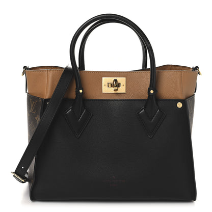 Louis Vuitton Calfskin Monogram On My Side MM Black 1 of 12