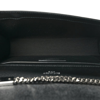 Saint Laurent Grain De Poudre Medium Classic Monogram Kate Satchel Black 5 of 9