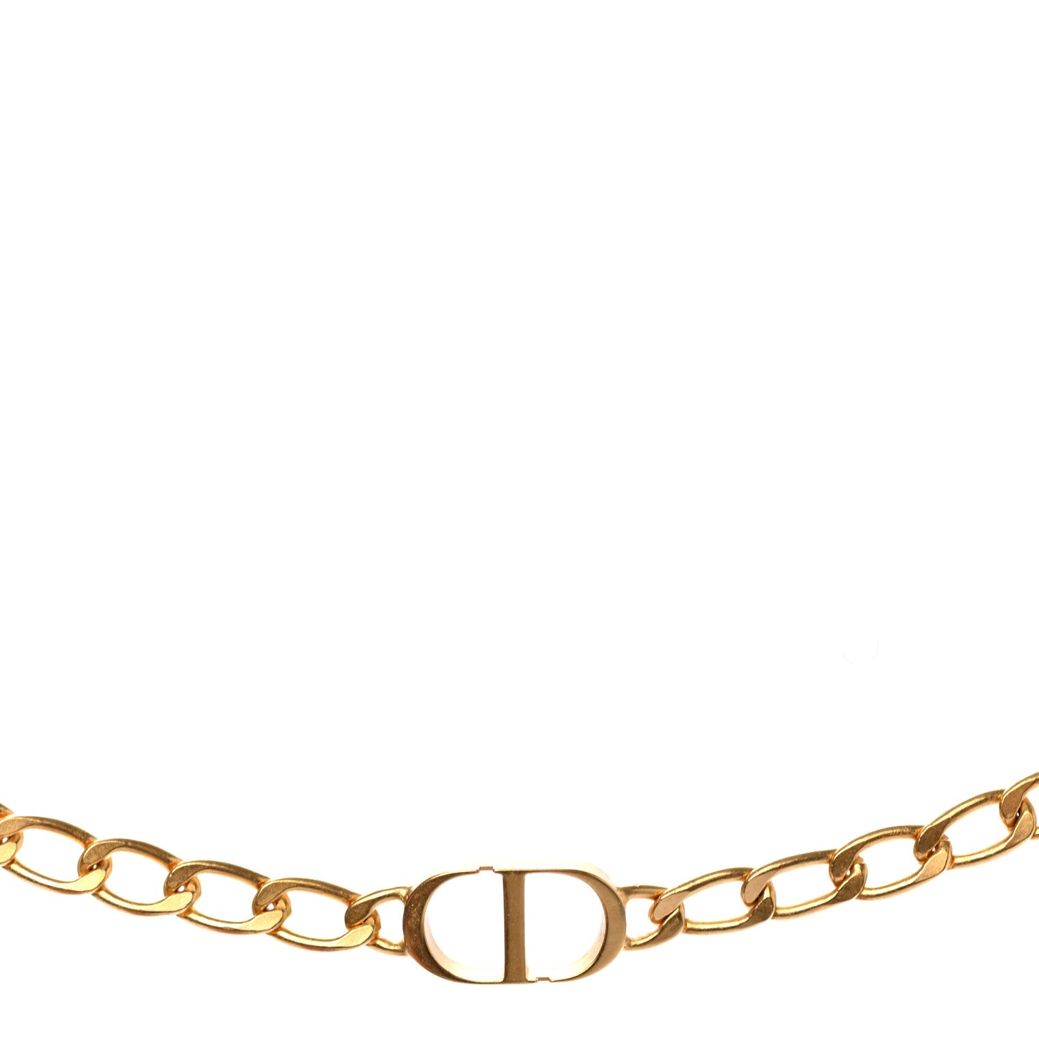 Christian Dior Metal Petit CD Choker Necklace Gold 1 of 4