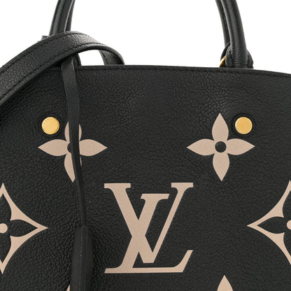 Louis Vuitton Empreinte Monogram Giant Montaigne BB Black Beige 8 of 11