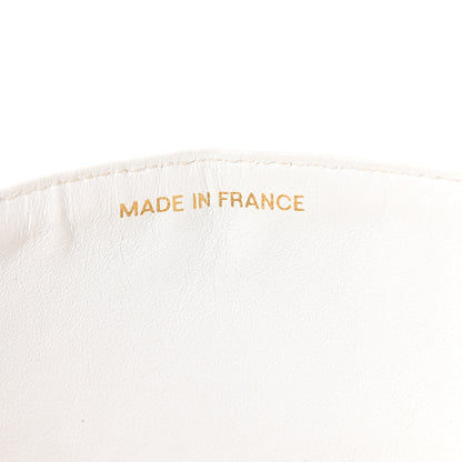 Chanel Calfskin Chevron Quilted Medium Double Flap White 6 of 10