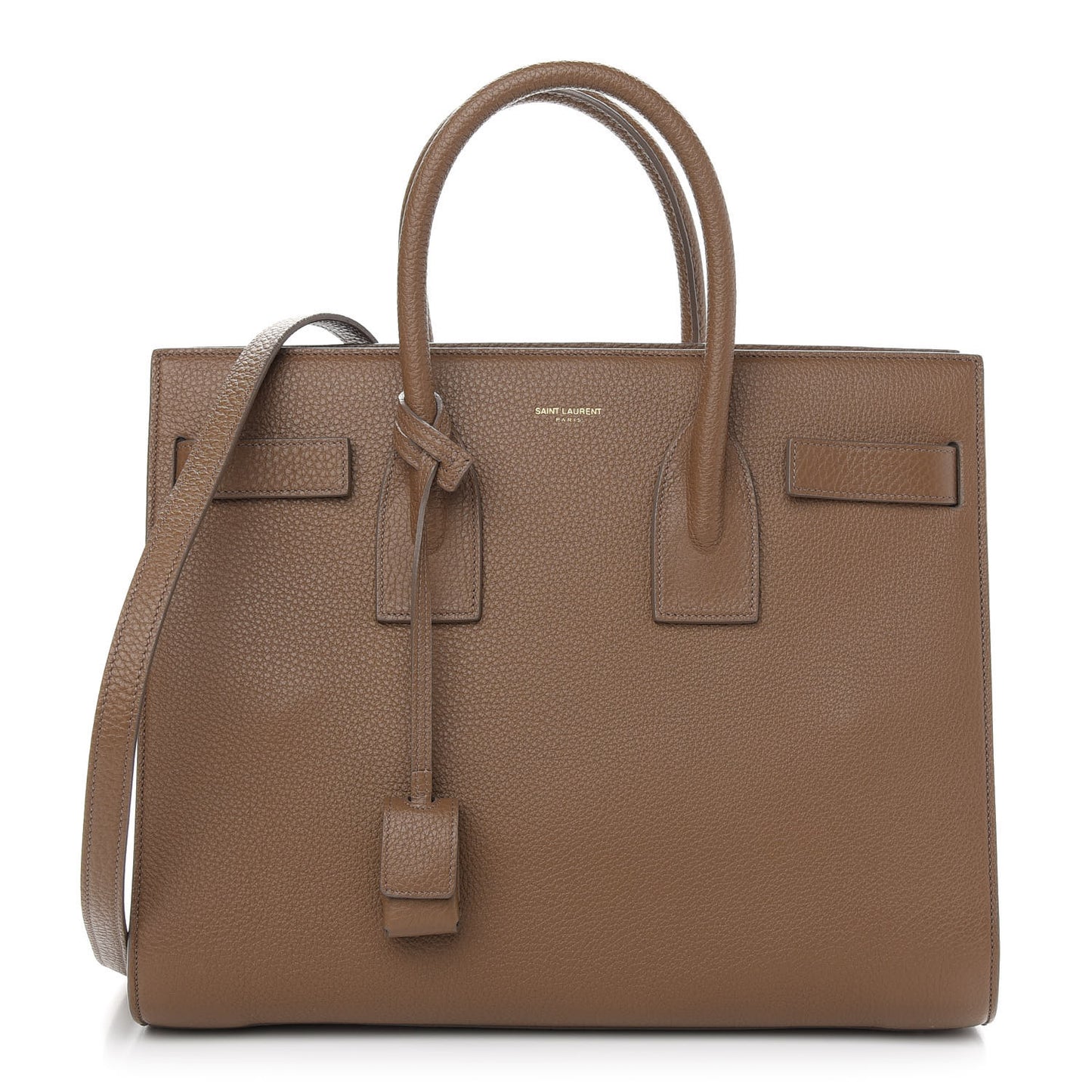 Grained Calfskin Small Sac De Jour Taupe