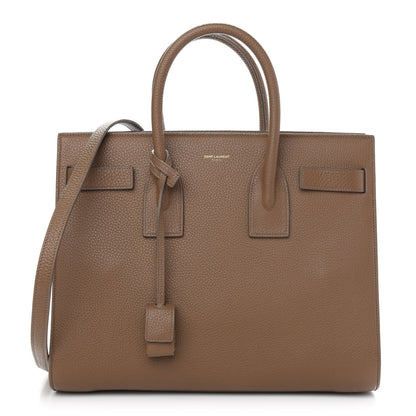 Saint Laurent Grained Calfskin Small Sac De Jour Taupe 1 of 8
