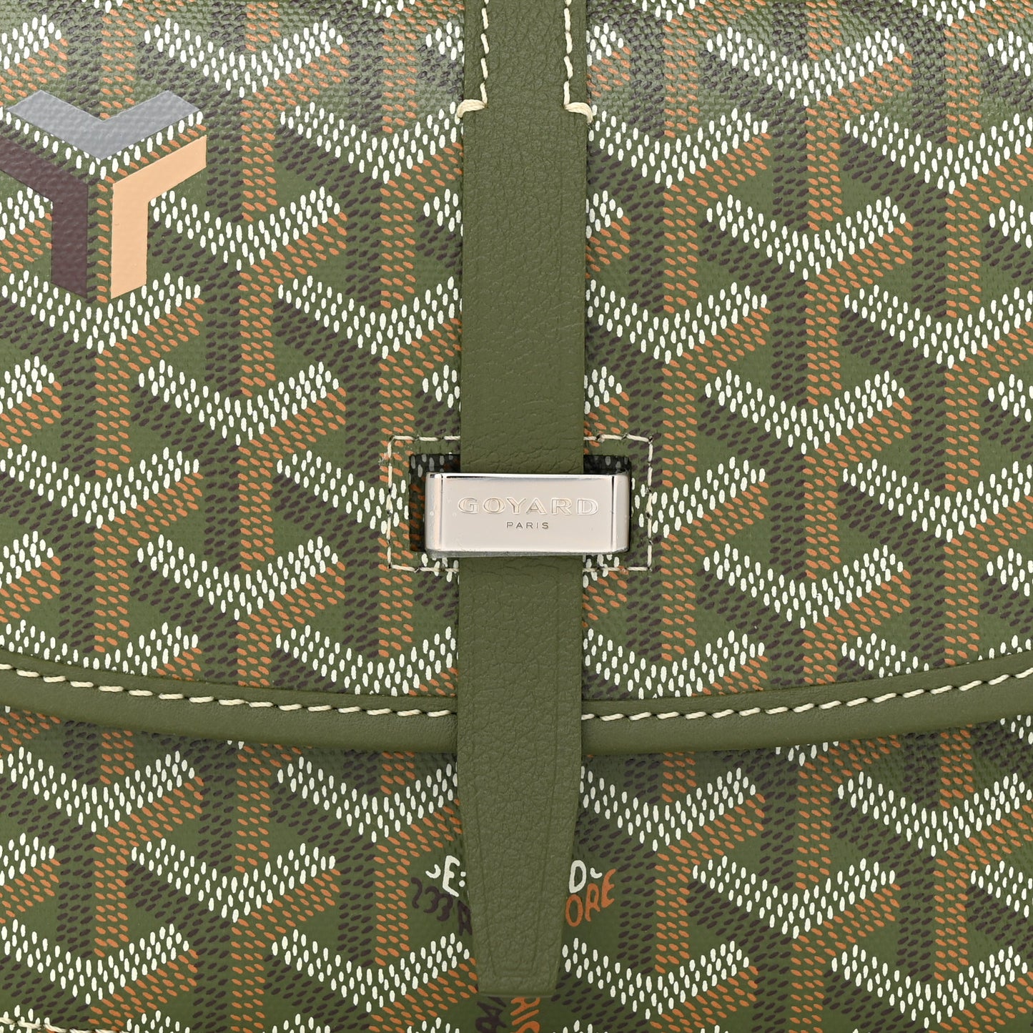 Goyardine Belvedere II PM Messenger Bag Kaki