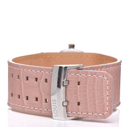 Louis Vuitton Stainless Steel Alligator 28mm Tambour Murakami Quartz Watch 4 of 12