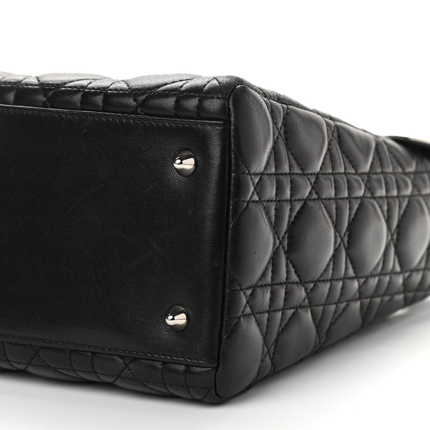 Lambskin Cannage Medium Lady Dior Black