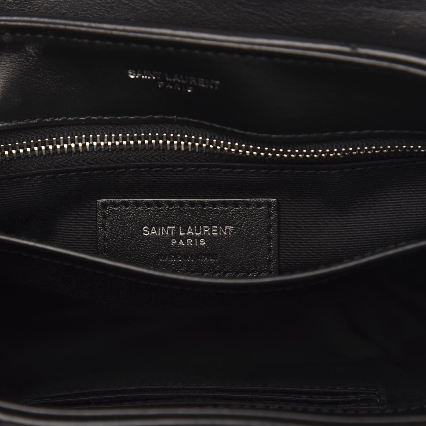 Calfskin Y Quilted Monogram Toy Loulou Crossbody Bag Black