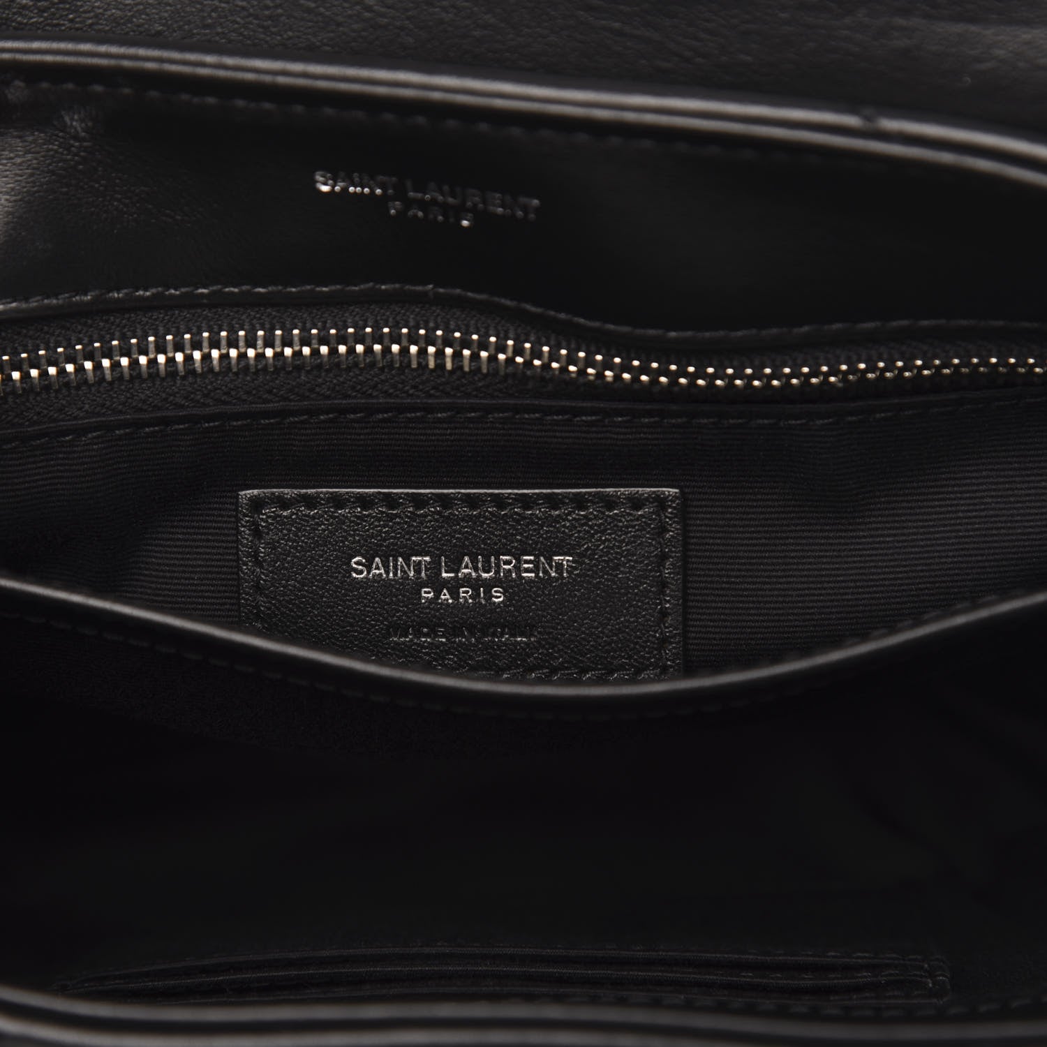 Saint Laurent Calfskin Y Quilted Monogram Toy Loulou Crossbody Bag Black 7 of 10