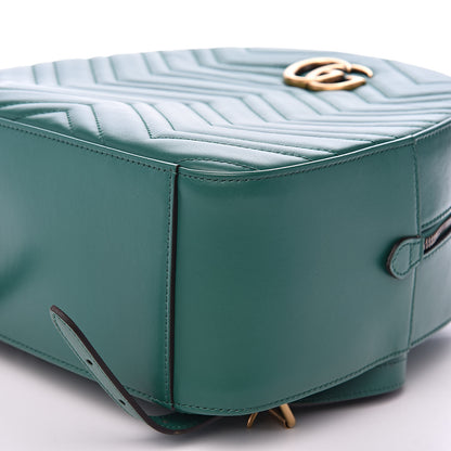 Gucci Calfskin Matelasse GG Marmont Dome Backpack Emerald Green 9 of 9