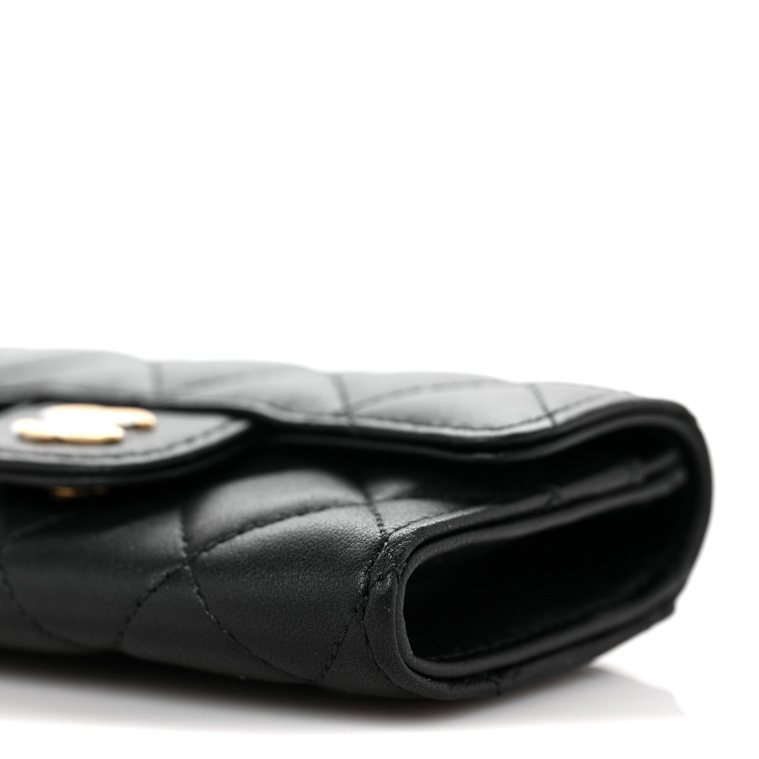 Chanel Lambskin Quilted Flap Card Holder Wallet Black 10 of 11