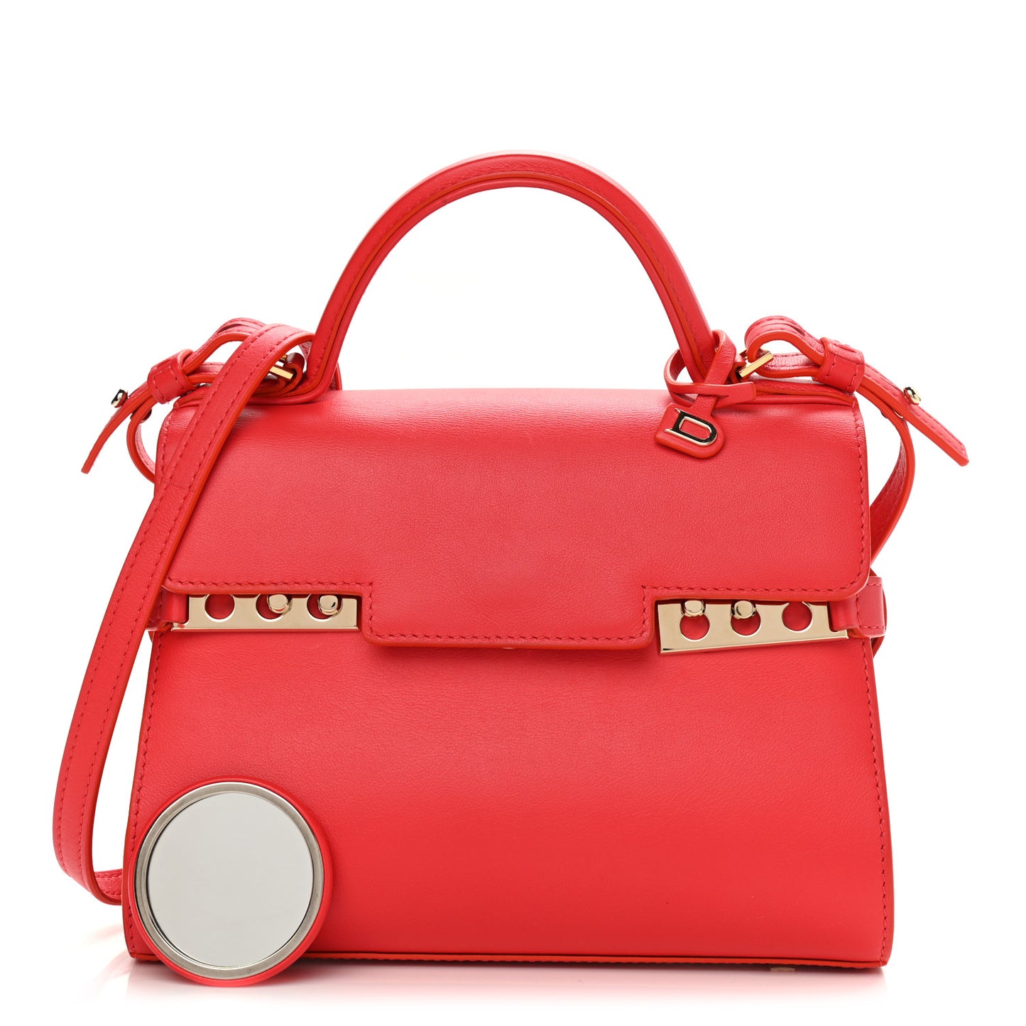 Calfskin Mini Tempete Satchel Red